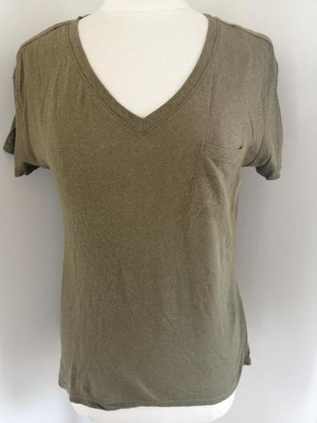 C&A t- shirt groen metallic linnen maat XS - nieuw - beschikbaar voor biedingen