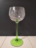 Vintage Elzas Wijn Glas met Geëtst Patroon Mangaan Voet, Ophalen