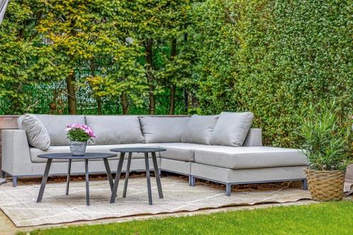 WOOOD Loungeset Rechts Buiten Sicilië - Taupe, Tuin en Terras, Tuinsets en Loungesets, Gebruikt, Loungeset, Aluminium, 4 zitplaatsen