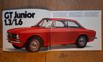 Alfa Romeo GT Junior / Spider Junior 1.3/1.6 brochure 1972, Ophalen of Verzenden, Zo goed als nieuw, Alfa Romeo