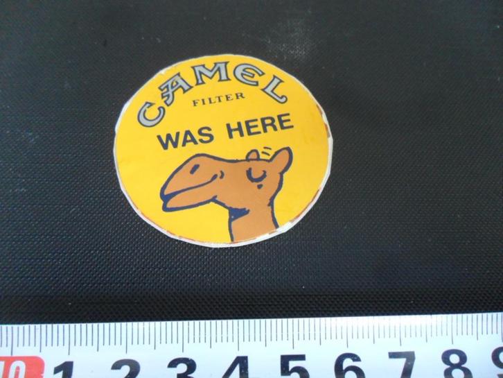 sticker tabak strip kameel dromedaris CAMEL filter was here, Verzamelen, Stickers, Zo goed als nieuw, Bedrijf of Vereniging, Ophalen