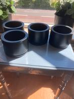 Zwarte potten IKEA 8 stuks plus 1 grote, Ophalen, Gebruikt, Rond, Minder dan 25 cm