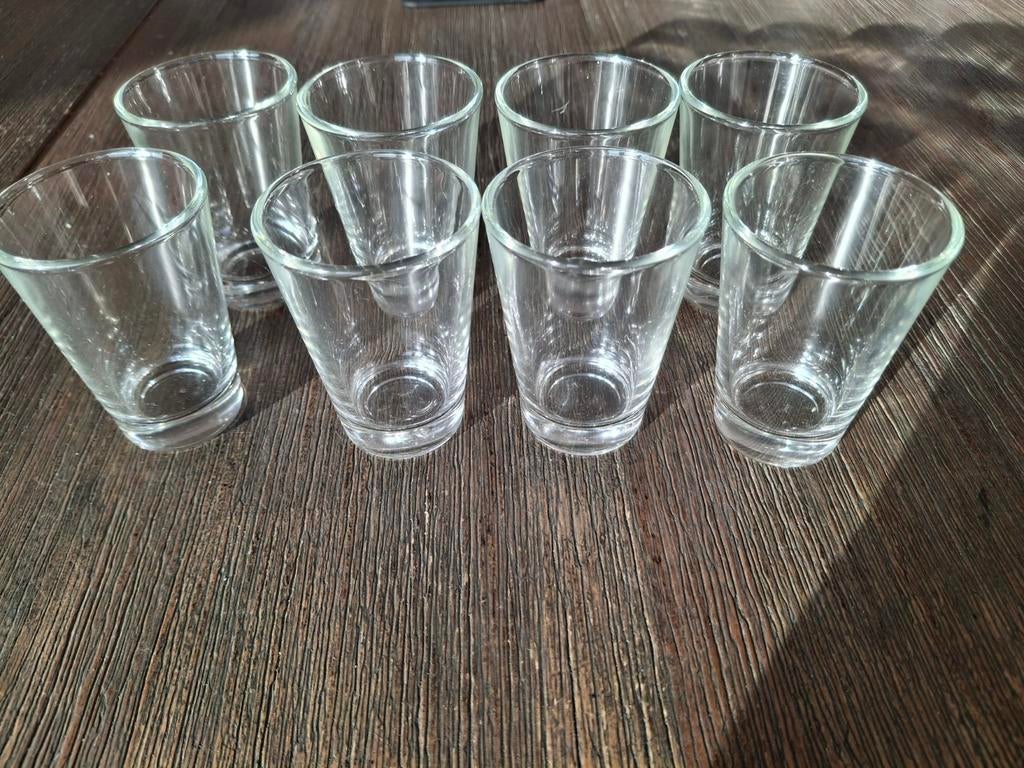 Set van 8 kleine amuse glaasjes., Verzamelen, Glas en Borrelglaasjes, Ophalen of Verzenden, Zo goed als nieuw, Borrel- of Shotglas
