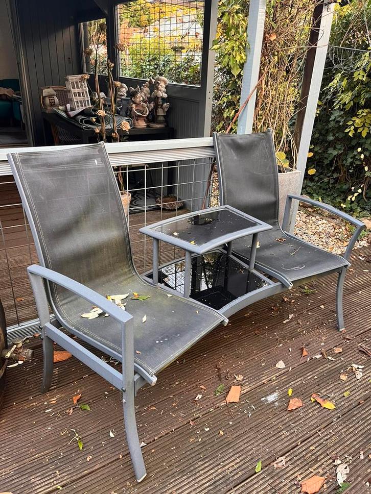 Tuinstel, Tuin en Terras, Tuinstoelen, Gebruikt, Ophalen