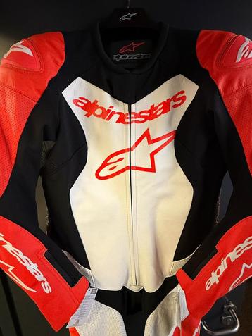 Nieuw AlpineStars 1 delig leren pak  rood fluo white zwart beschikbaar voor biedingen