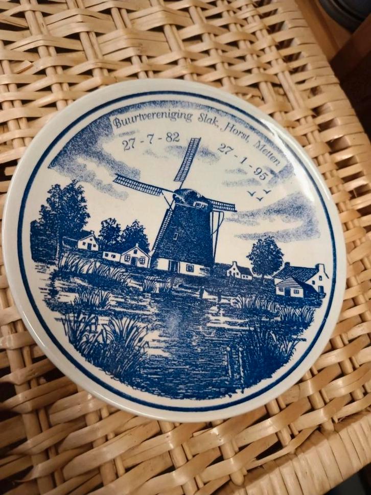 Delfts Blauw Herdenkingsbord Slak Horst Metten, Antiek en Kunst, Antiek | Wandborden en Tegels, Ophalen of Verzenden