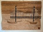 Vintage Wandkleed Zeilboten Jute Handgemaakt Maritiem Thema, Ophalen