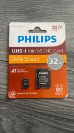 Philips Sd kaart 32 GB SDHC, Audio, Tv en Foto, Fotografie | Geheugenkaarten, Philips, 32 GB, Nieuw, Ophalen of Verzenden