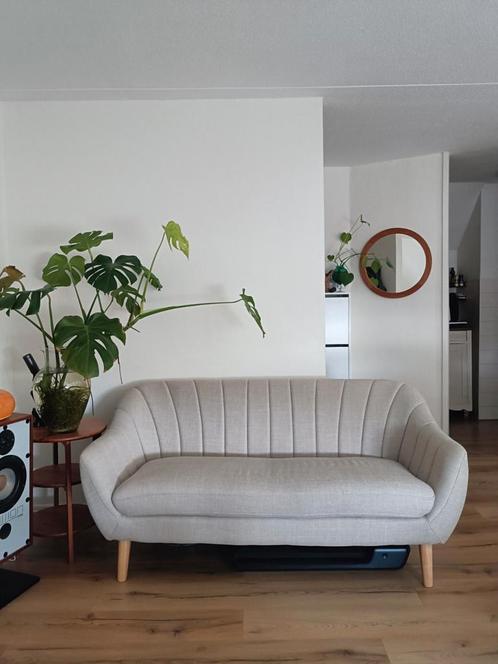 Bank 2,5 zits beige japandi Jysk Egedal, Huis en Inrichting, Banken | Sofa's en Chaises Longues, Zo goed als nieuw, Tweepersoons