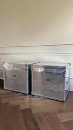 Eichholtz aluminium trunks / kisten / flightcases, Huis en Inrichting, Tafels | Bijzettafels, Ophalen, Minder dan 55 cm, Metaal of Aluminium