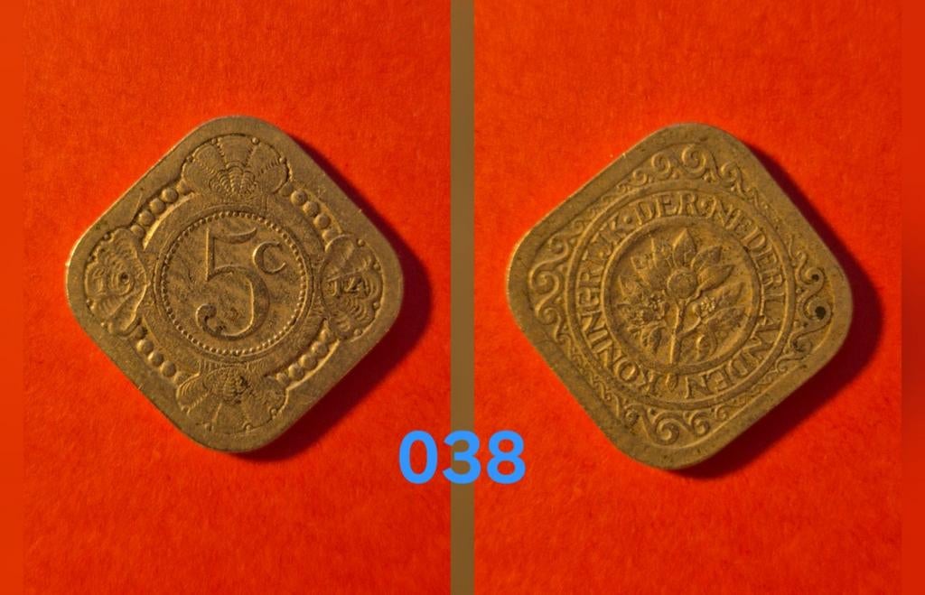 5 cent 1914, Postzegels en Munten, Munten | Nederland, Ophalen of Verzenden, Koningin Wilhelmina, 1 cent