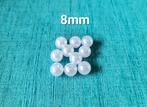 8mm witte parel kralen - 10 stuks voor € 0,80, Verzenden, Nieuw, Kraal