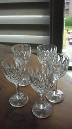 5 kristal-Borrel glaasjes, Antiek en Kunst, Antiek | Glas en Kristal, Ophalen of Verzenden