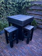 Statafel met 4 krukken, Tuin en Terras, Tuinsets en Loungesets, 4 zitplaatsen, Gebruikt, Ophalen of Verzenden, Tuinset