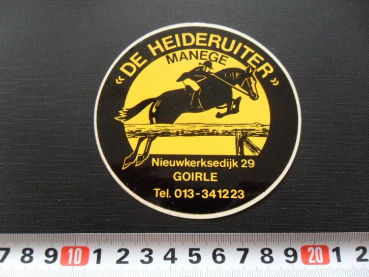sticker Goirle  DE HEIDERUITER Manege Nieuwkerksedijk 29, Verzamelen, Stickers, Zo goed als nieuw, Ophalen