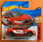 Hot Wheels 2018 Honda Civic type R rood, Ophalen of Verzenden, Nieuw, Auto