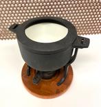 Digsmed deens fondueset teak gietijzer vintage, Witgoed en Apparatuur, Fonduesets, Ophalen of Verzenden, Zo goed als nieuw, Brander