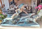 Groot beeld , dame met honden,, Ophalen, Gebruikt, Mens