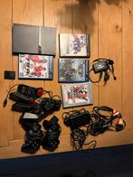 Sony PlayStation 2 met 4 games en toebehoren, Gebruikt, Zwart, Met games, Met 2 controllers