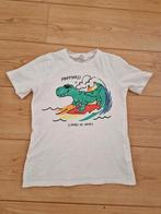 T shirt maat 122-128 H&M dino surfen wit, H&M, Ophalen of Verzenden, Zo goed als nieuw, Shirt of Longsleeve