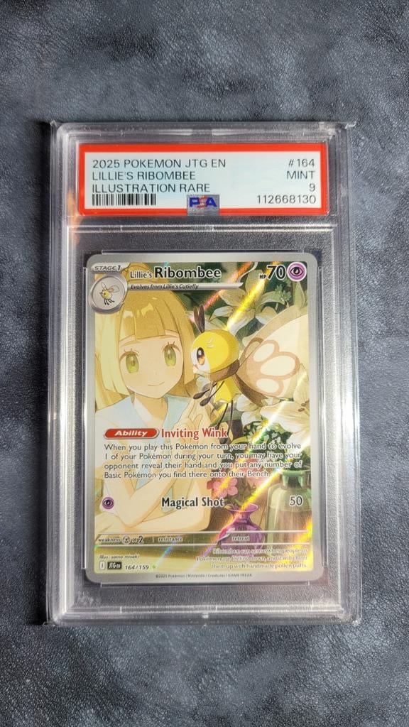 Lillie's Ribombee Illustration Rare PSA 9, Ophalen of Verzenden, Zo goed als nieuw