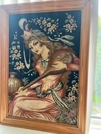 Perzische handgeknopte wand tapijt, Antiek en Kunst, Ophalen of Verzenden