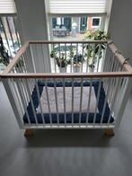 Mooie houten babybox van Bopita 2 standen wit met hout, Kinderen en Baby's, Boxen, Ophalen, Gebruikt, Rechthoekig, Boxkleed