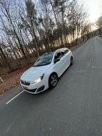 Peugeot 308 sw gt line, Auto's, Automaat, Zwart, Wit, Dealer onderhouden