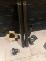 Enkelwandig rookkanaal kachelpijp 80mm EW80 Palletkachel, Doe-het-zelf en Verbouw, Buizen en Afvoer, Ophalen, 2 tot 4 meter, Zo goed als nieuw