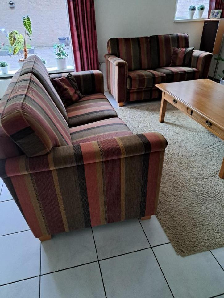 bankstel, Huis en Inrichting, Banken | Bankstellen, Gebruikt, 75 tot 100 cm, Stof, Ophalen