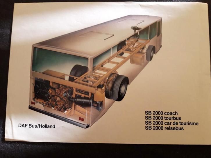 DAF Bus SB 2000 A4-sheet ghostview, Boeken, Auto's | Folders en Tijdschriften, Zo goed als nieuw, Overige merken, Ophalen of Verzenden