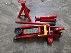 Garagekrik autokrik krik inclusief 2 assteunen, Auto diversen, Ophalen of Verzenden, Gebruikt, Hydraulisch, Garagekrik