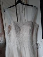 Bruidsjurk champagne maat 48 + 2 kinderjurken, Ophalen of Verzenden, Gedragen, Beige, Trouwjurk