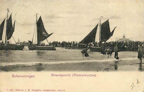 (304-042-035) Scheveningen Strandgezicht met Plezierbootjes, Verzamelen, Ansichtkaarten | Nederland, Zuid-Holland, Verzenden