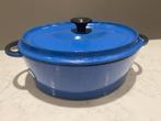 Nomar (Staub) oval Doufeu bleu, 29 cm gebruikte staat, Huis en Inrichting, Keramische plaat, Koekenpan of Braadpan, Gebruikt, Ophalen of Verzenden