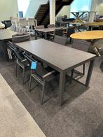 Te koop: Dining tuin set (teakhout aluminium textieleen), Ophalen, 4 zitplaatsen, Aluminium, Zo goed als nieuw