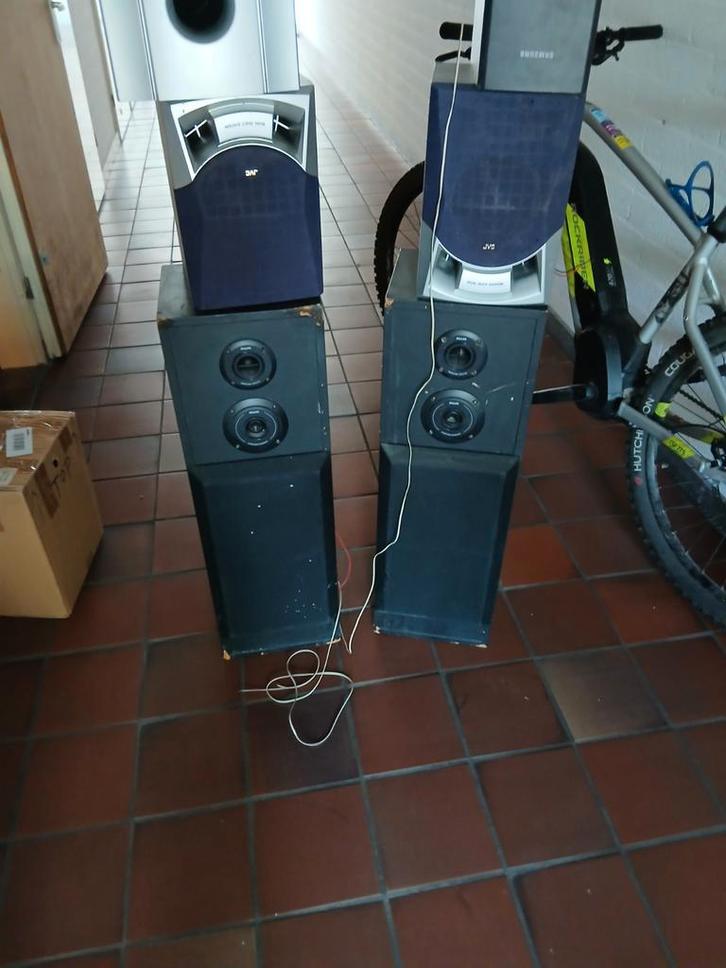 Diverse Speakerset: JVC, Philips, Samsung, Audio, Tv en Foto, Luidsprekers, Gebruikt, Front, Rear of Stereo speakers, Minder dan 60 watt