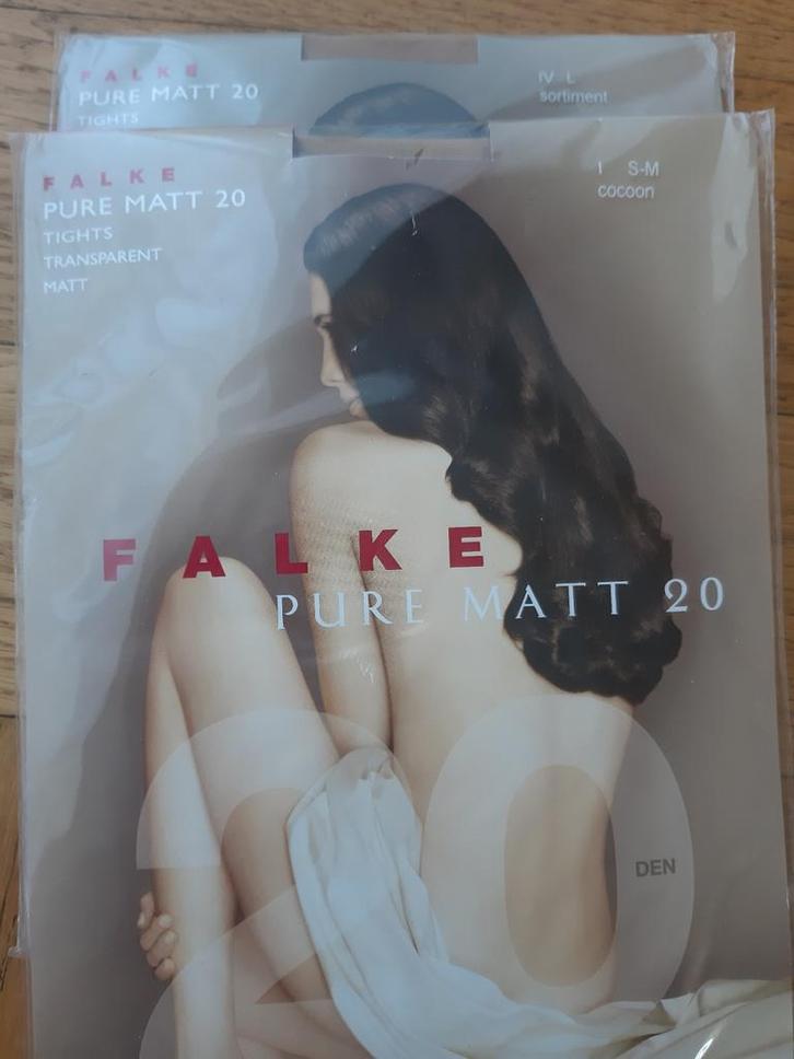 Falke pure matt 20 panty sm cocoon en L huid, Kleding | Dames, Leggings, Maillots en Panty's, Nieuw, Panty, Zwart, Ophalen of Verzenden