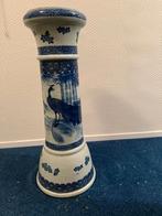 Blauw-witte zuil met pauw, Antiek en Kunst, Antiek | Keramiek en Aardewerk, Ophalen