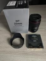 Canon EF 35mm f/1.4 L II USM + Hoya HDR cir-cpl, Ophalen of Verzenden, Zo goed als nieuw, Groothoeklens