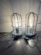 2 mooie industriële tafel lampen, Ophalen of Verzenden, Zo goed als nieuw, Metaal, Minder dan 50 cm
