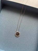 Ketting met steentjes, zilver met stempel 925, Met hanger, Ophalen of Verzenden, Zo goed als nieuw, Zilver
