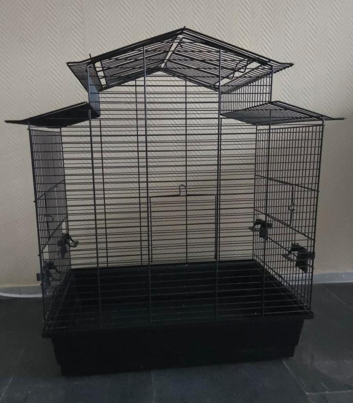 Vogelkooi Beeztees Big Iza 3 Zwart, Dieren en Toebehoren, Vogels | Hokken en Kooien, Zo goed als nieuw, Vogelkooi, Metaal, Ophalen