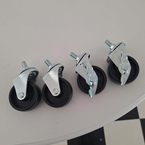 Set van 4 Zwenkwielen - Nieuw, Doe-het-zelf en Verbouw, Zwenkwielen, Nieuw, Ophalen of Verzenden