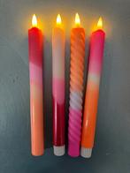 LED Kaarsen Set Roze/Rood - Timer, Kunststof, Nieuw, Ophalen of Verzenden, Kaars