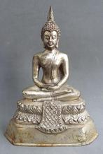 20 ste eeuw Bronzen Thaise Buddha Boeddha Beeld Sculptuur, Antiek en Kunst, Ophalen of Verzenden, Brons