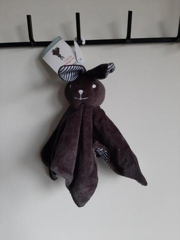 Antraciet Konijn Knuffeldoekje - Nieuw! beschikbaar voor biedingen