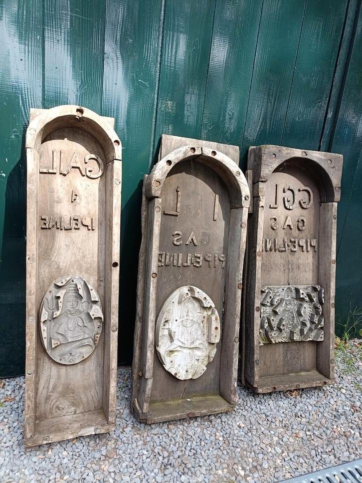 Steenmallen, gietmallen, tuindecoratie, decoratie., Antiek en Kunst, Curiosa en Brocante, Ophalen