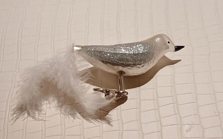 Kerst Vogel met Clip - Gelukssymbool, Huis en Inrichting, Woonaccessoires | Kransen, Nieuw, Ophalen of Verzenden