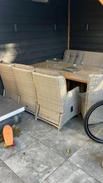 Tuinset met sfeerbrander, Tuin en Terras, Ophalen, Gebruikt, 6 zitplaatsen, Wicker